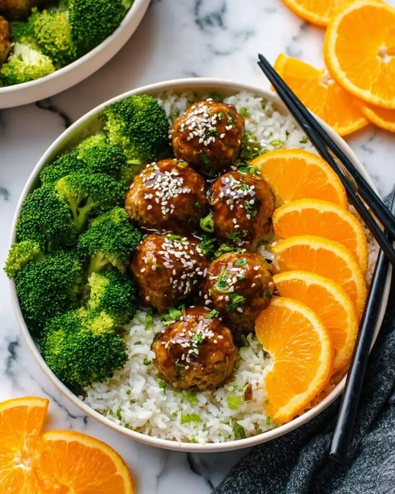 Sticky Honey Orange Chicken Meatballs Recipe