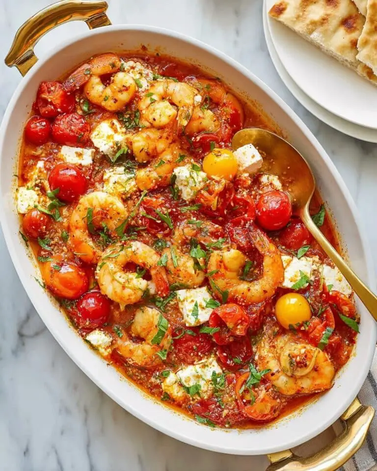 Baked Feta Shrimp and Tomatoes Recipe