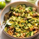 Grilled Chicken Avocado Corn Salad with Chili-Lime Dressing Recipe