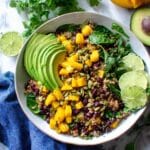 35 Minute Quinoa Mango Black Bean Salad with Chipotle Lime Vinaigrette Recipe