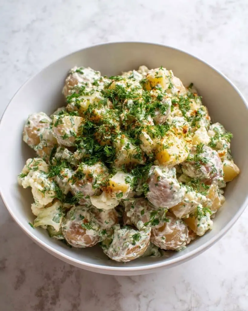 Roasted Cauliflower Potato Salad with Major Herbs Recipe
