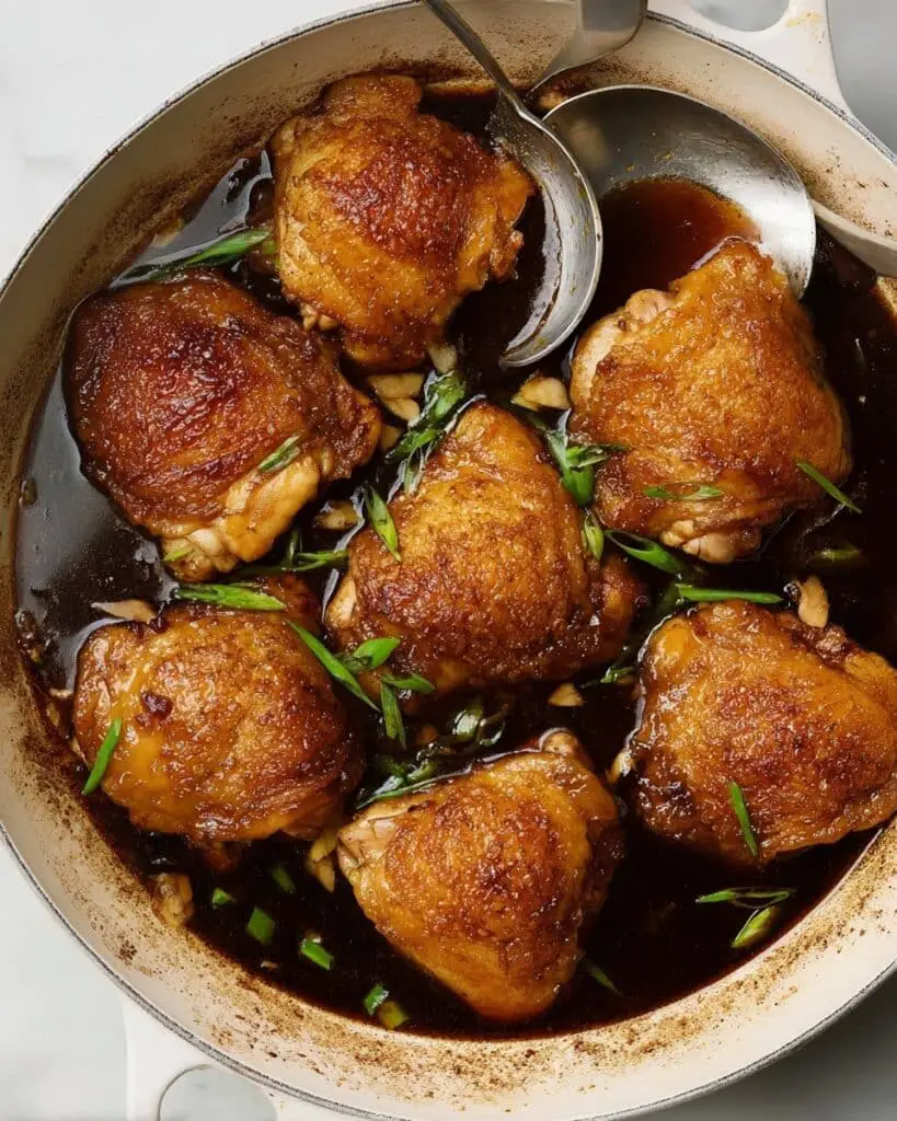 Soy Chicken Thighs with Braised Spice-Soy Sauce Recipe