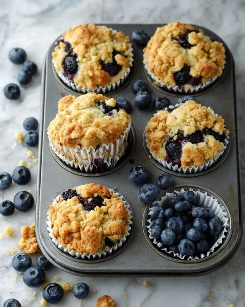 Bakery-Style Blueberry Buttermilk Muffins Recipe