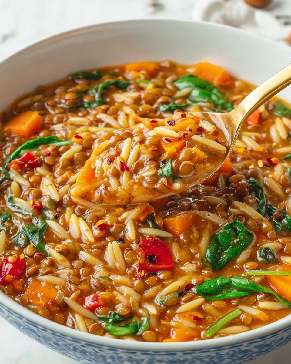 Mediterranean Lentil and Orzo One-Pot Dinner Recipe